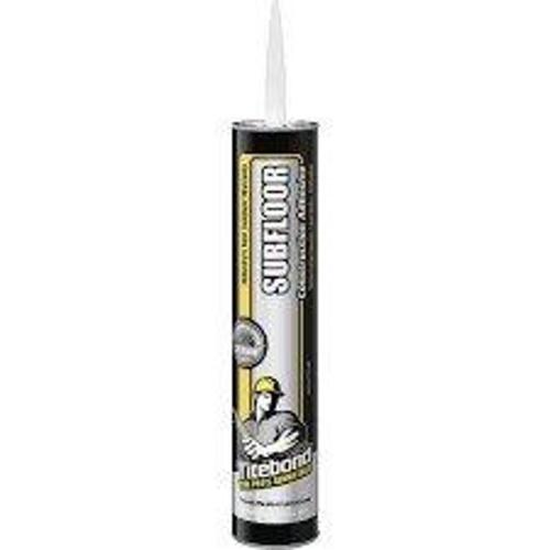 DESCRIPTION: (6) CONSTRUCTION ADHESIVE BRAND/MODEL: TITEBOND SUBFLOOR SIZE: 28 FL OZ RETAIL$: $10.00 EA QTY: 6