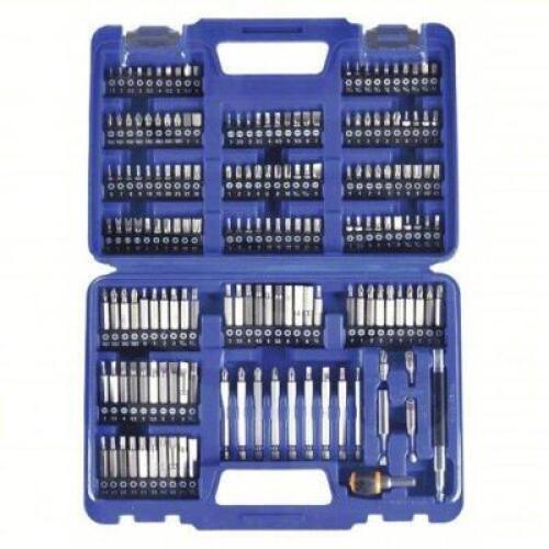 DESCRIPTION: (1) SCREWDRIVER BIT SET BRAND/MODEL: WESTWARD #1VXP2 SIZE: Screwdriver Bit Set, 175 No. of Pieces, 1/4 in Hex Shank Size, Steel RETAIL$: