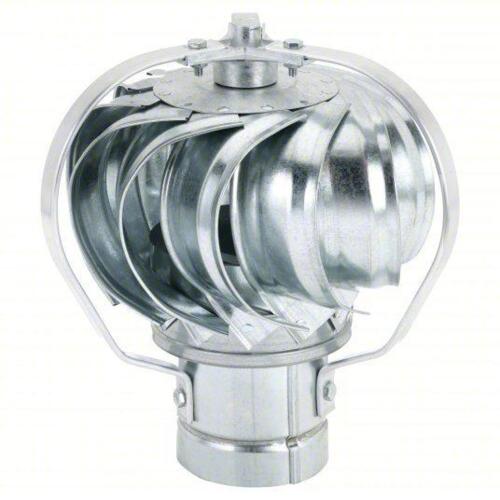 DESCRIPTION: (1) TURBINE EXHAUST VENTILATOR BRAND/MODEL: EMPIRE #4C016 SIZE: 10 1/4 in Head Dia, 4 in Throat Dia, 126 cfm @ 4 mph, Steel RETAIL$: $97.