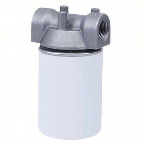 DESCRIPTION: (2) FUEL FILTER BRAND/MODEL: DAYTON #40M299 INFORMATION: ALUMINIUM/STEEL, 1 IN, NPT, 25 GPM, 50 PSI, 7 3/4 IN OVERALL HT RETAIL$: $54.91