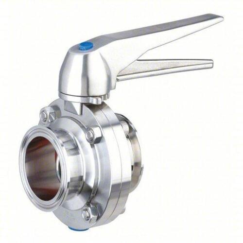 DESCRIPTION: (1) BUTTERFLY VALVE BRAND/MODEL: VNE #53CT96 SIZE: 2 in Pipe Size, Clamp, 145 psi Max. Pressure (CWP), 304 Stainless Steel, Lever RETAIL$