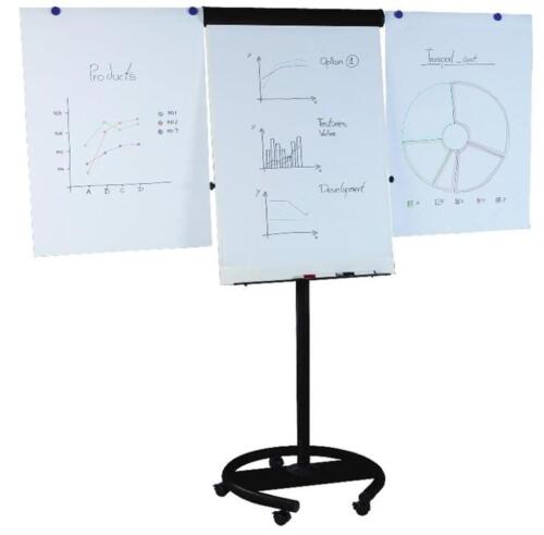 DESCRIPTION: (1) MOBILE EASEL BRAND/MODEL: MASTERVISION/EA4806156 INFORMATION: MAGNETIC DRY ERASE SURFACE, BLACK, 360 DEGREE PRESENTATION SIZE: 27" X
