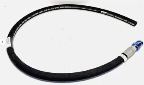 DESCRIPTION: (1) HYDRAULIC HOSEBRAND/MODEL: PARKERSIZE: 1/2" X APPROX 8'RETAIL$: $15.00 EAQTY: 1