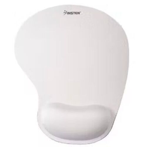 DESCRIPTION: (19) MOUSE PADS WITH WRIST PAD BRAND/MODEL: INSTEN INFORMATION: WHITE, TRAPEZOID RETAIL$: $8.99 QTY: 19