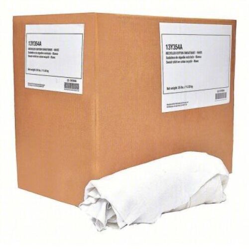 DESCRIPTION: (1) CASE OF CLOTH RAG BRAND/MODEL: TOUGH GUY #13Y354 INFORMATION: SWEATSHIRT, RECLAIMED, WHITE, VARIES, 25 LB WT RETAIL$: $67.26 EA QTY: