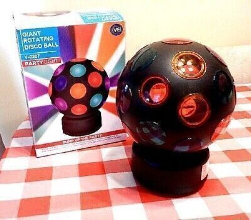 DESCRIPTION: (1) ROTATING DISCO BALL PARTY LIGHT BRAND/MODEL: VISUALEFFECTS V-0207 INFORMATION: MULTI COLOR LED RETAIL$: $37.99 QTY: 1