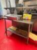 STAINLESS PREP TABLE WITH UNDERSHELF - 2