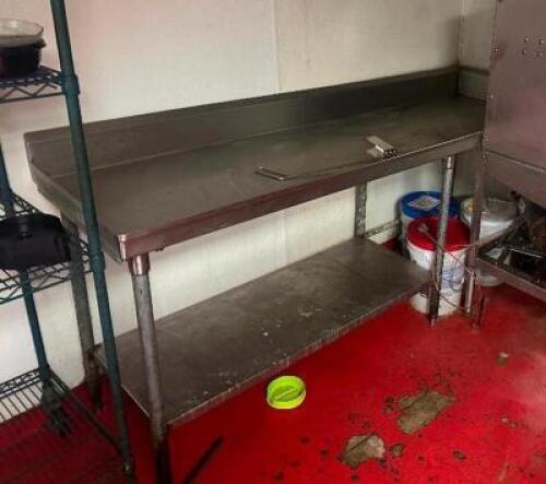 LEFT SIDE 60" STAINLESS CLEAN TABLE.
