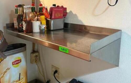 3 FT. STAINLESS WALL SHELF