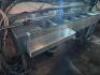 7' FOUR WELL UNDER BAR SINK W/ DOUBLE FAUCETS AND LEFT AND RIGHT DRY BOARD