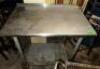 36 "X 24" STAINLESS TABLE W/ 1" BACK SPLASH