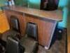 60" LAMINATE WOOD PORTABLE BAR.