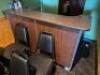 60" LAMINATE WOOD PORTABLE BAR. - 2