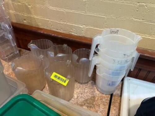 ASSORTED BEER PITCHERS