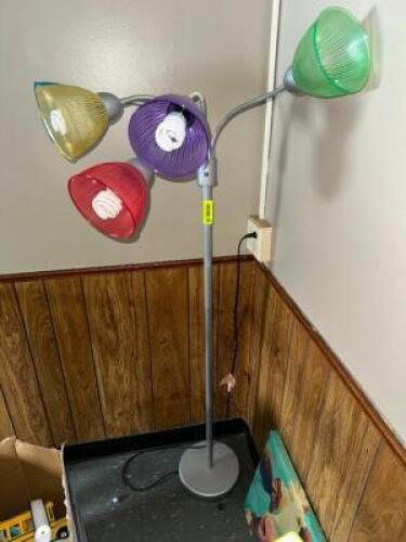 FOUR GROUP FLOOR LAMP W/ SHADES