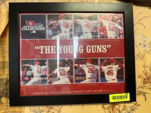 "THE YOUNG GUNS" CARDINALS FRAMED PRINT