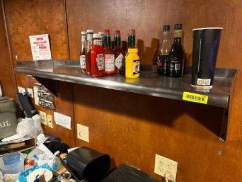 48" X 12" STAINLESS WALL SHELF