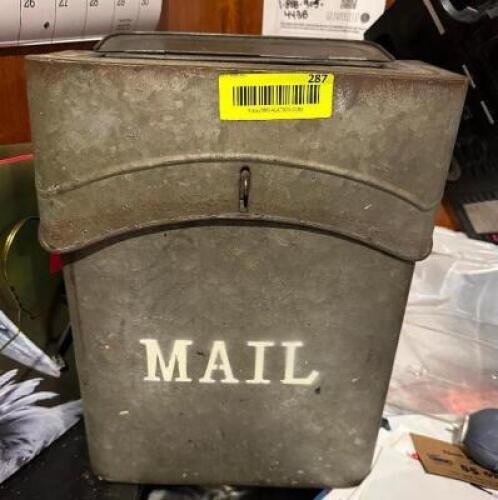 VINTAGE METAL MAIL BIN