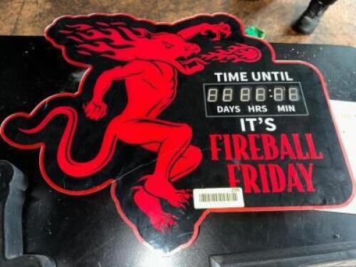 FIREBALL FRIDAY LED BAR SIGN.