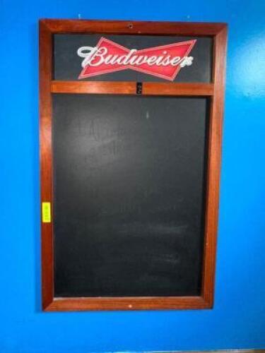 BUDWEISER DART CHALK BOARD.