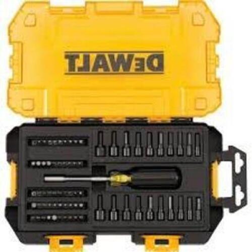 DESCRIPTION: (1) SCREWDRIVER BIT SET BRAND/MODEL: DEWALT #DWMT73808 INFORMATION: 71 PIECES SIZE: 1/4" DRIVE BIT RETAIL$: $26.55 EA QTY: 1