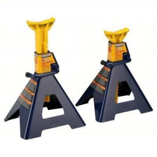 DESCRIPTION: (1) SET OF (2) VEHICLE STAND BRAND/MODEL: HEIN-WERNER #4CWN4 INFORMATION: RATCHET HANDLE, 6 TON LOAD CAPACITY, 25 1/4 IN MAX EXTENDED HT,