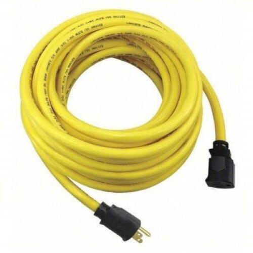 DESCRIPTION: (1) LOCKING EXTENSION CORD BRAND/MODEL: POWER FIRST #52NY16 INFORMATION: 10 AWG WIRE SIZE, 10/3, SJTW, NEMA 5-15P, YELLOW SIZE: 50 FT COR