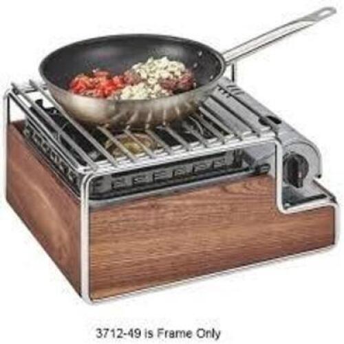 DESCRIPTION: (1) MID-CENTURY BUTANE STOVE BRAND/MODEL: MID-CENTURY #3712-49 INFORMATION: WOOD AND CHROME RETAIL$: $265.19 EA QTY: 1
