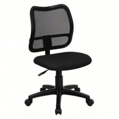 DESCRIPTION: (1) OFFICE CHAIR BRAND/MODEL: FLASH FURNITURE #420H24 INFORMATION: BLACK SIZE: 17 1/2 IN BACK HT, 18 IN SEAT WD RETAIL$: $200.49 EA QTY: