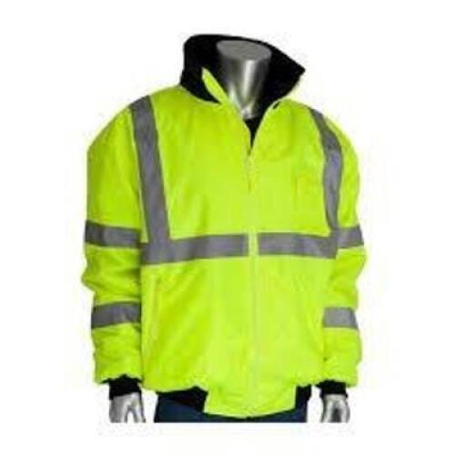 DESCRIPTION: (1) HEAVY DUTY SAFETY WORK COAT BRAND/MODEL: PIP #333-1762 INFORMATION: HI VIZ YELLOW SIZE: 20" L x 13" W RETAIL$: $60.06 EA QTY: 1