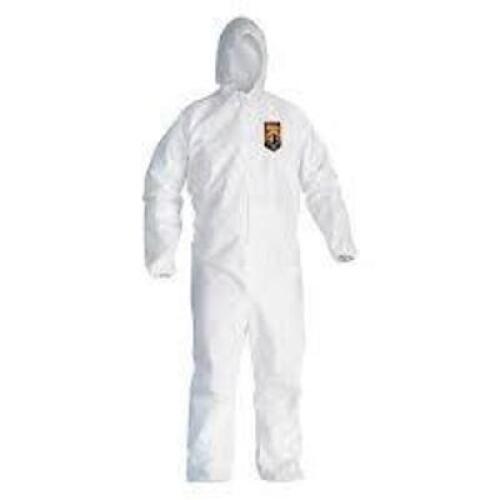 DESCRIPTION: (1) CASE OF (20) DISPOSABLE COVERALLS BRAND/MODEL: KLEENGUARD #49116 INFORMATION: WHITE SIZE: 3XL RETAIL$: $125.00 EA QTY: 1