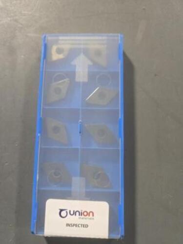 DESCRIPTION: (20) CERAMIC TURNING INSERTS BRAND/MODEL: UNION DNGA433 E040 RETAIL$: $880.00 QTY: 20