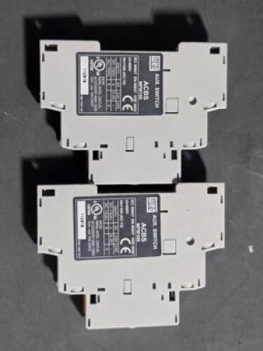 DESCRIPTION: (6) CONTACT BLOCK MOTOR PROTECTOR BRAND/MODEL: WEG ACBS MPW100 INFORMATION: 3 BOXES OF 2 RETAIL$: $61.08 QTY: 6