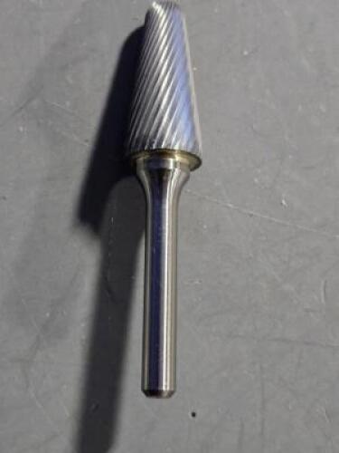 DESCRIPTION: (4) SOLID CARBIDE CONE BUR BRAND/MODEL: WESTWARD 19D780 SIZE: 3/16" RETAIL$: $262.39 QTY: 4