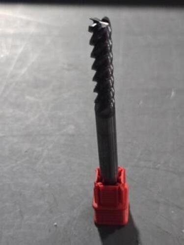 DESCRIPTION: (2) SOLID CARBIDE ROUGHING/FINISHING END MILL BRAND/MODEL: SUPERMILL 38508420 SIZE: 1/4" DIA 0.015" CORNER RAD 1-1/8" LOC RETAIL$: $141.7