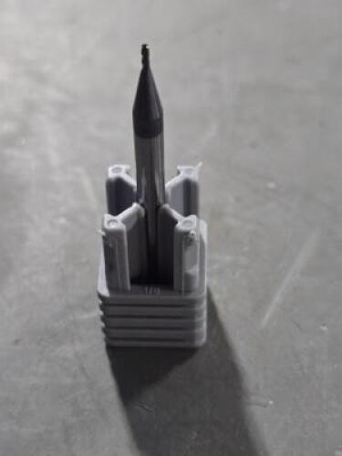 DESCRIPTION: (1) SOLID CARBIDE BALL END MILL BRAND/MODEL: HARVEY TOOL 74332-C3 SIZE: 0.032" DIAM 0.096" LOC 1/8" SD RETAIL$: $ 83.17 EAA QTY: 1