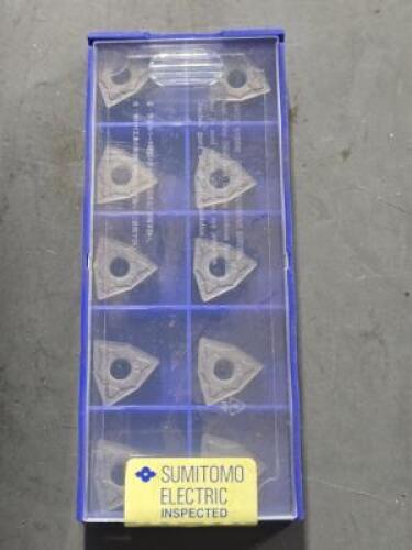 DESCRIPTION: (10) WMNG STYLE MILLING INSERTS BRAND/MODEL: SUMITOMO WNMG432EME RETAIL$: $208.70 QTY: 10