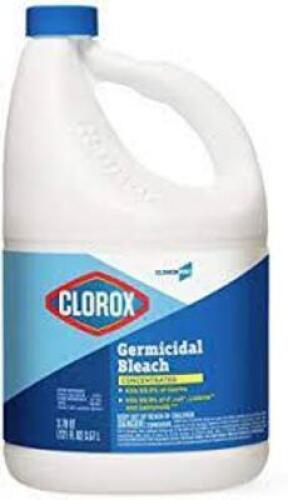 DESCRIPTION: (2) GERMICIDAL BLEACH CONCENTRATE BRAND/MODEL: CLOROX #30966 RETAIL$: $12.00 EA SIZE: 1 GALLON QTY: 2