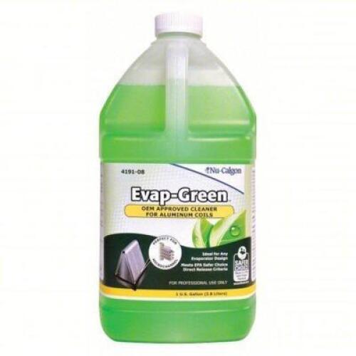 DESCRIPTION: (2) ALUMINUM COIL CLEANER BRAND/MODEL: NU-CALGON EVAP-GREEN #4191-08 SIZE: 1 GALLON RETAIL$: $45.62 EA QTY: 2