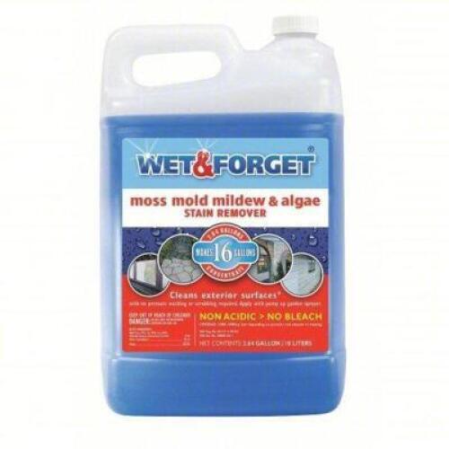 DESCRIPTION: (1) MOLD AND MILDEW REMOVER BRAND/MODEL: WET AND FORGET #4ETV5 SIZE: 2.64 GALLON RETAIL$: $142.08 EA QTY: 1