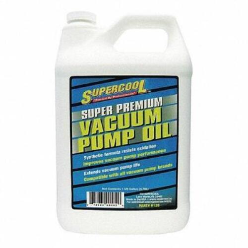 DESCRIPTION: (2) VACUUM PUMP OIL BRAND/MODEL: SUPERCOOL #12V186 RETAIL$: $40.00 EA SIZE: 1 GALLON QTY: 2