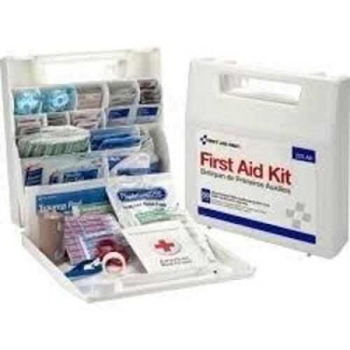 DESCRIPTION: (2) FIRST AID KIT BRAND/MODEL: 488G73 SIZE: Contractor/Fleet Vehicle/Small Companies/Work Sites RETAIL$: $64.70 EA QTY: 2