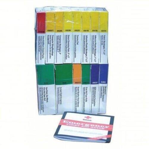 DESCRIPTION: (6) EMERGENCY FIRST AID KIT REFILL BRAND/MODEL: FIRST AID ONLY #40JJ41 SIZE: 25 PERSON KIT RETAIL$: $42.99 EA QTY: 6