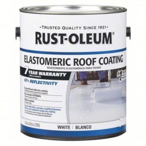DESCRIPTION: (2) ELASTOMERIC ROOF COATING BRAND/MODEL: RUST-OLEUM #55ER49 INFORMATION: WHITE SIZE: 1 GALLON RETAIL$: $36.20 EA QTY: 2