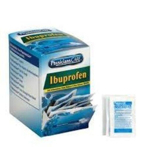 DESCRIPTION: (4) BOXES OF (125) PACKERS OT (2) TABLETS BRAND/MODEL: PHYSICIANS CARE IBUPROFEN TABLETS SIZE: 200 MG RETAIL$: $16.00 EA QTY: 4