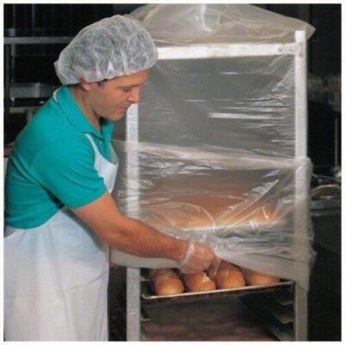 DESCRIPTION: (3) BOXES OF (50) PAN RACK COVER BRAND/MODEL: 3CUA5 SIZE: Polyethylene, 80 in Overall Ht, 52 in Overall Wd, Clear, 52 in Dp RETAIL$: $65.