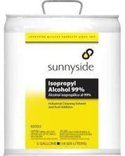 DESCRIPTION: (1) ISOPROPYL ALCOHOL BRAND/MODEL: SUNNYSIDE SIZE: 5 GALLON RETAIL$: $219.00 EA QTY: 1