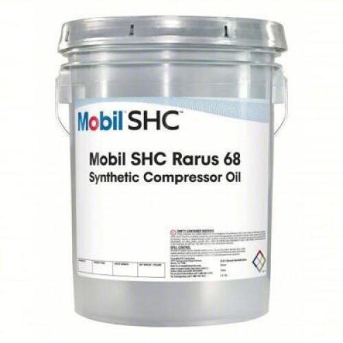 DESCRIPTION: (1) COMPRESSOR OIL BRAND/MODEL: MOBIL #49JM32 SIZE: 129 gal, Pail, 20 SAE Grade, 68 ISO Viscosity Grade, 129 Viscosity Index RETAIL$: $72