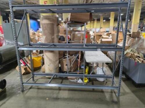 DESCRIPTION: (1) METAL SHELVING UNITINFORMATION: INCLUDES (2) UPRIGHTS, (6) HORIZONTAL BEAMS, (6) SUPPORTSSIZE: 24" X 96" X 100"QTY: 1