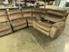 BROWN FABRIC POWER RECLINING SECTIONAL - 4
